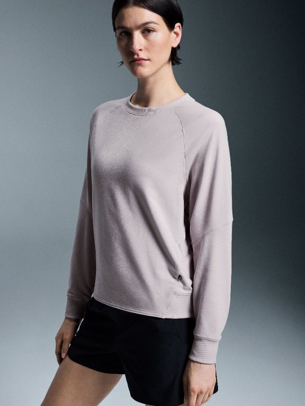 ON RUNNING Movement Fade Lilac Cotton Blend Terry Jersey Sweatshirt, Size M